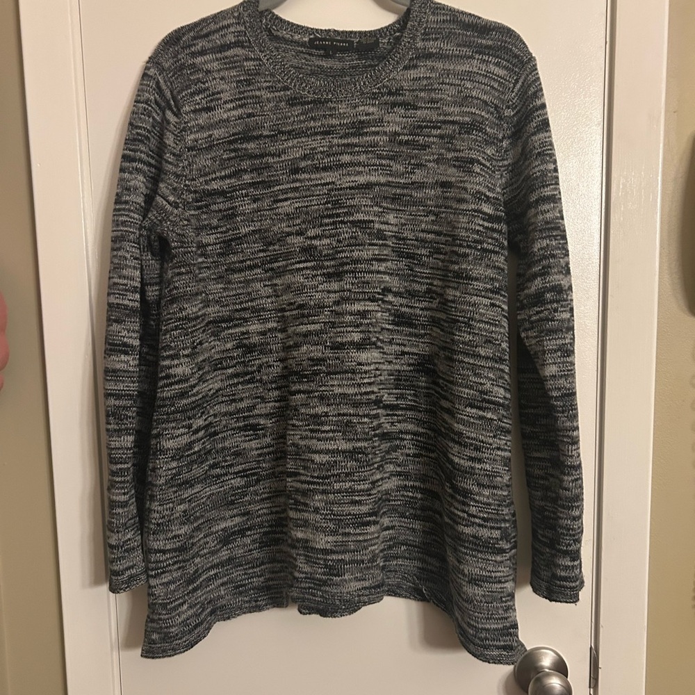 Grey and black sweater
